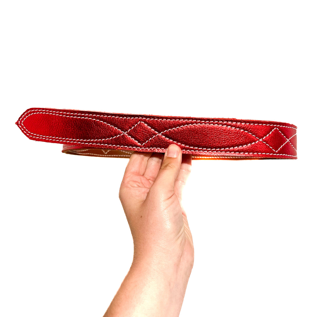Red Metallic Ranger Belt