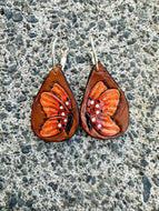 Orange Butterfly Earrings
